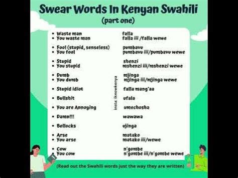 Swahili Curse Words and Gender: An Analysis of Insults and Misogyny